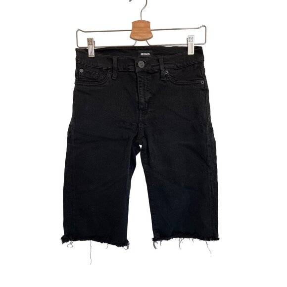 Hudson Black Amelia Knee-Length Raw Hem Shorts - Picture 4 of 6
